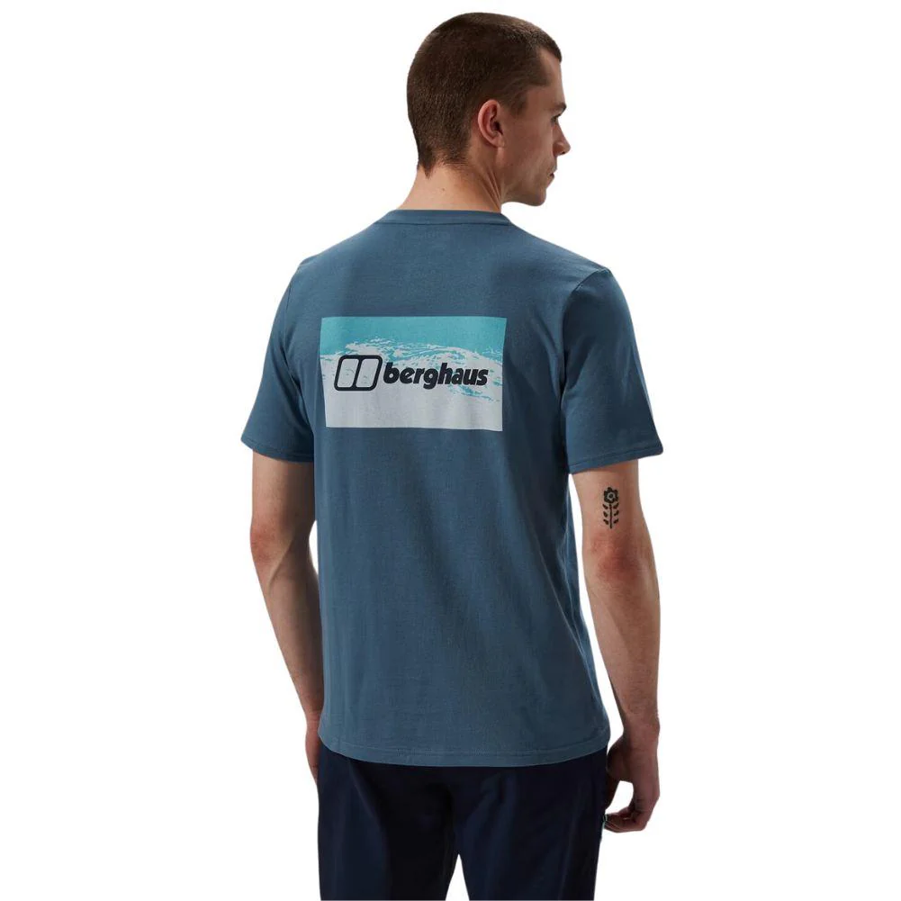 Berghaus Men's Cheviot Box Logo Short Sleeve T-Shirt (Blue) - Image 5