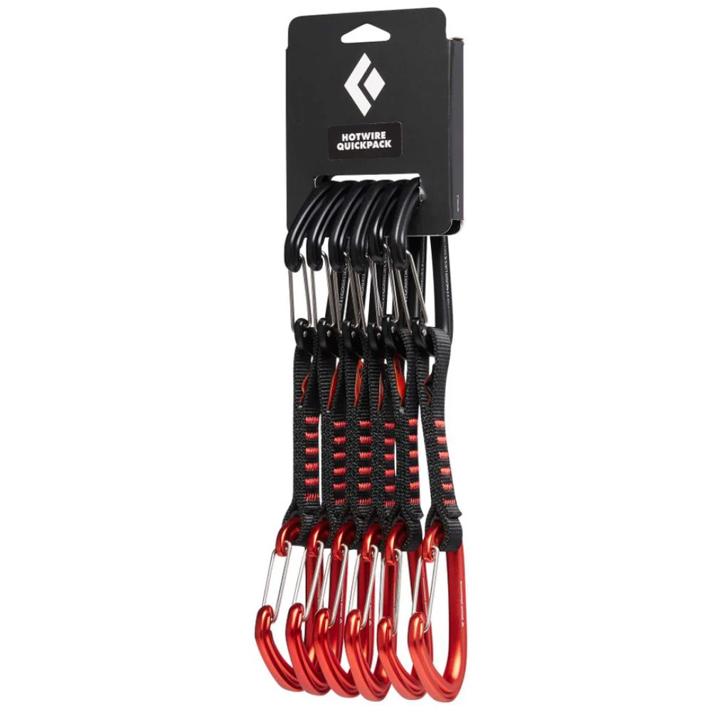 Black Diamond Hotwire Quickpack - Pack of 6 Hotwire Quickdraws - 12cm