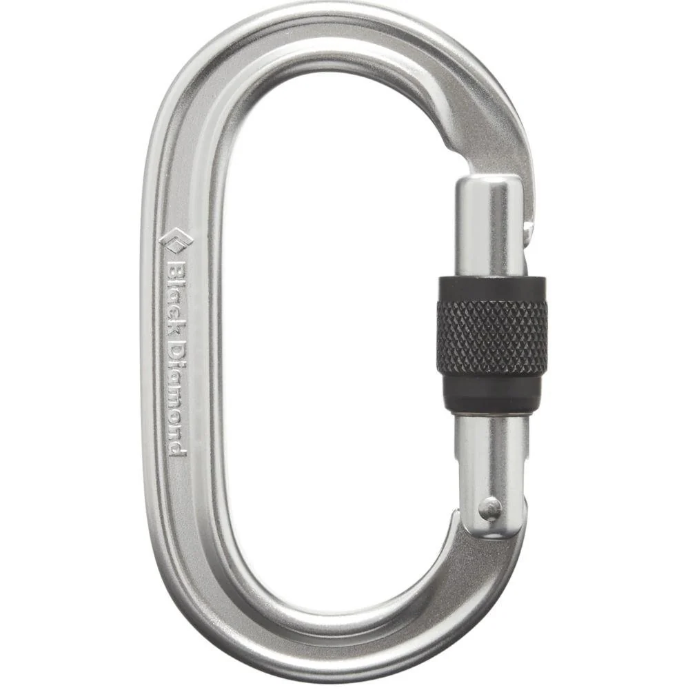 Black Diamond Oval Keylock Screwgate Carabiner (Polished)