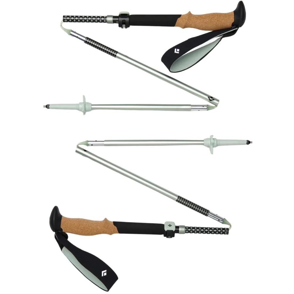 Black Diamond Pursuit FLZ Trekking Poles - M/L 125-140cm (Black-Foam Green)