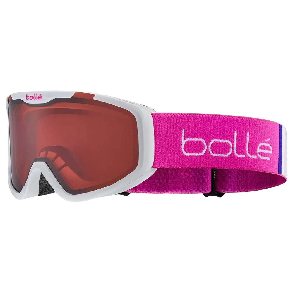 Bollé Junior Rocket Ski Goggles (White/Pink Matte/Vermillon) - Cat 2