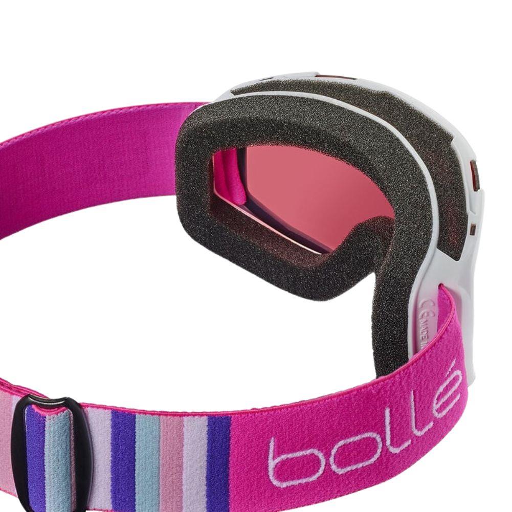 Bollé Junior Rocket Ski Goggles (White/Pink Matte/Vermillon) - Cat 2 - Image 3