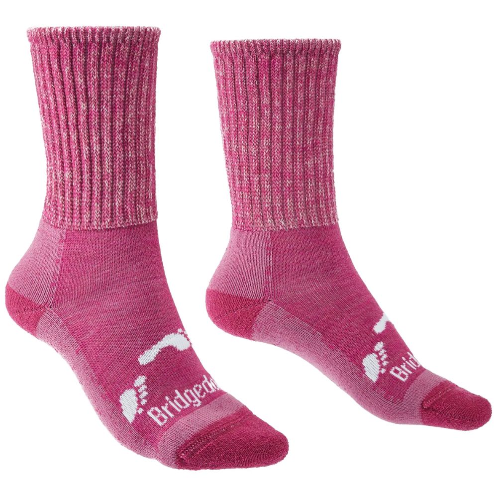 Bridgedale Hike All Season Junior Merino Comfort Boot Socks (Pink)