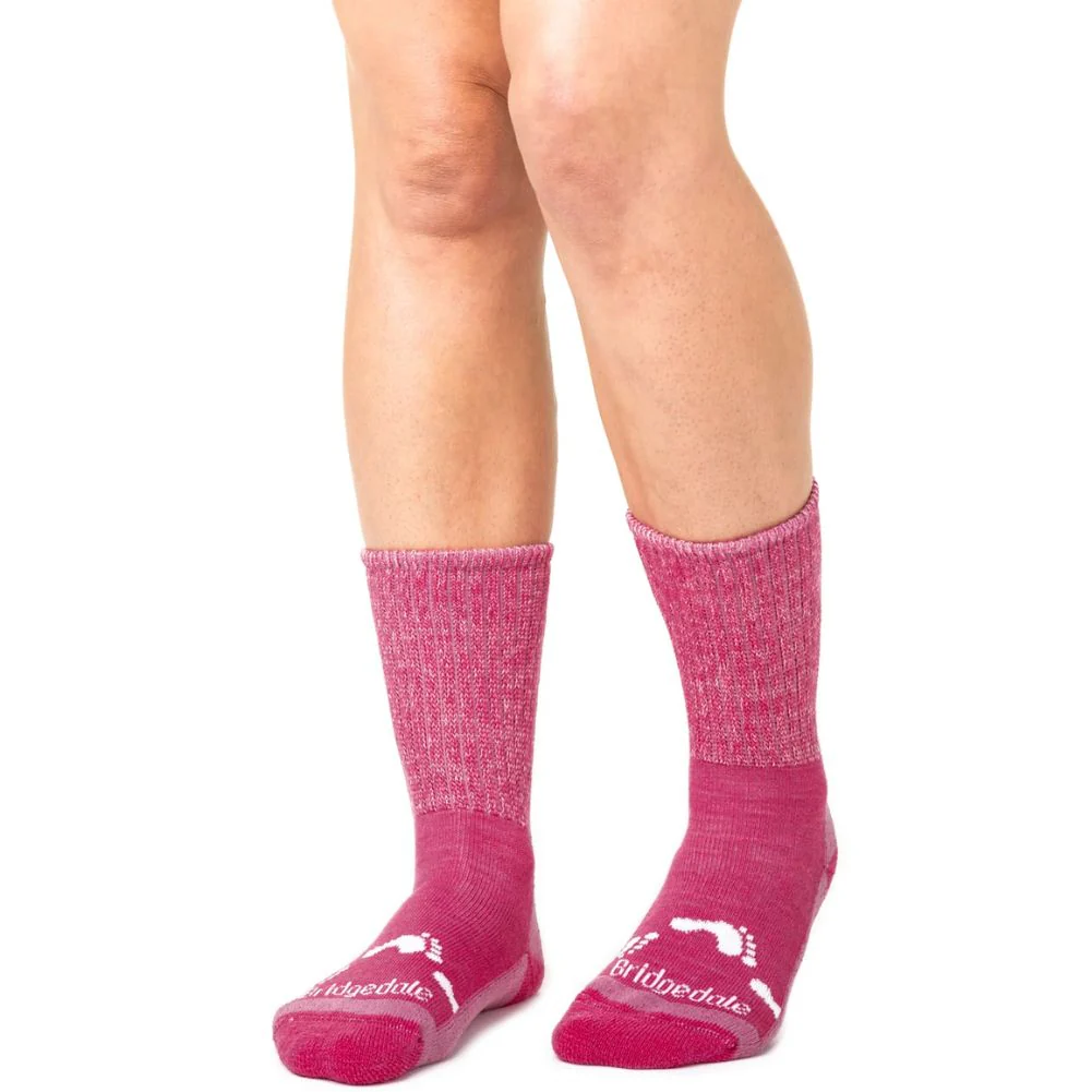 Bridgedale Hike All Season Junior Merino Comfort Boot Socks (Pink) - Image 4