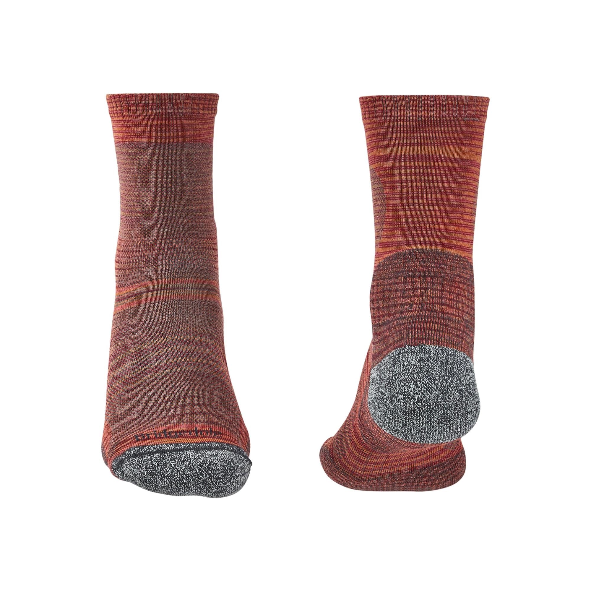 Bridgedale Men's Ultra Light Merino Performance Crew Socks - Multi Orange - Image 2