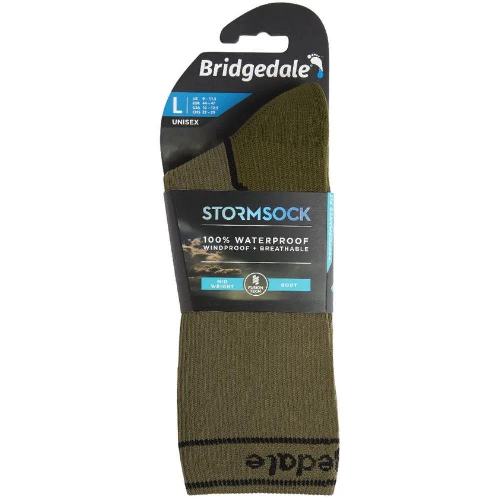 Bridgedale StormSock Midweight Waterproof Boot Sock (Khaki) - Image 4
