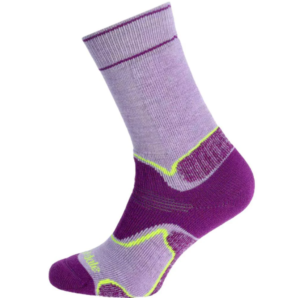 Bridgedale Women's Hike Midweight Merino Boot Socks (Lilac/Purple) - Image 3
