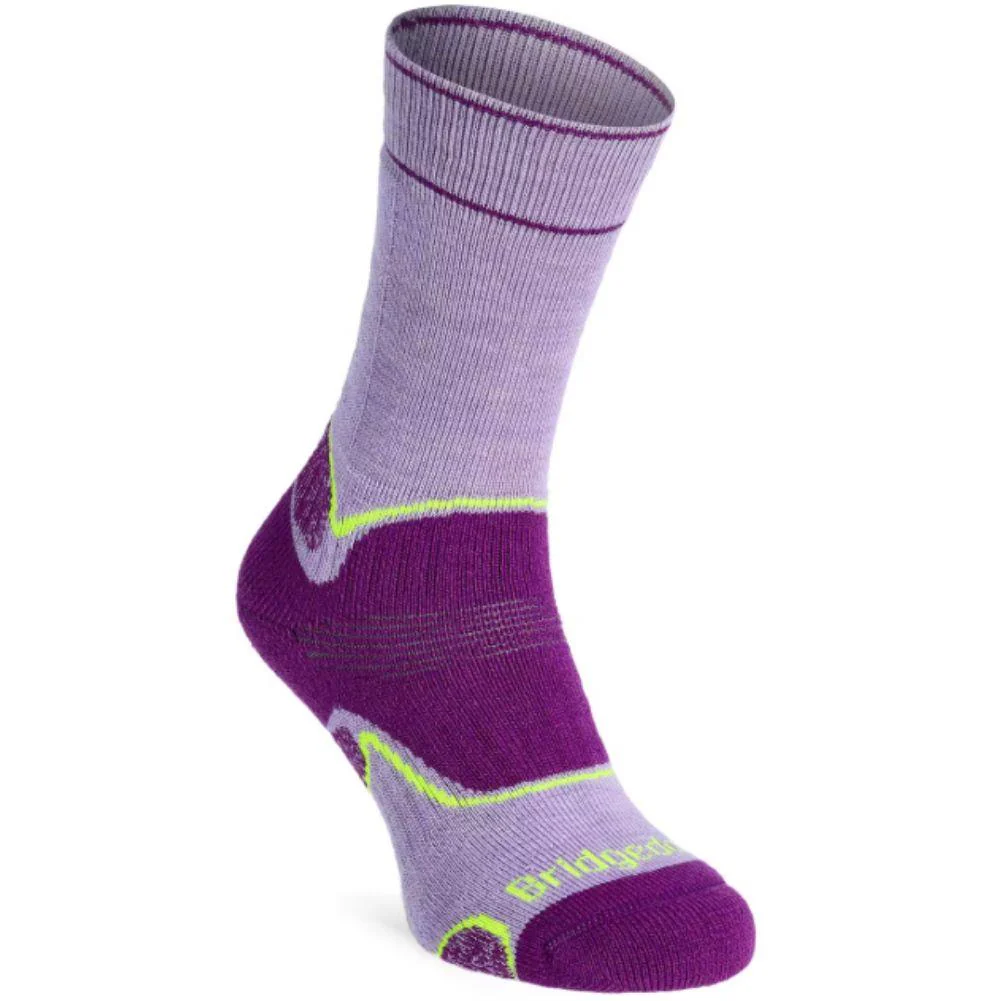 Bridgedale Women's Hike Midweight Merino Boot Socks (Lilac/Purple) - Image 4