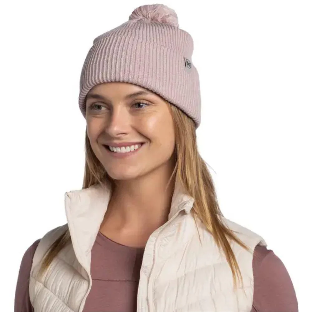 Buff Knitted Beanie (Renvi Rosewood) - Image 3