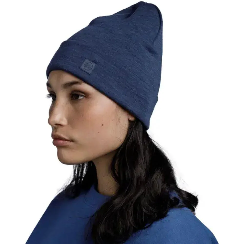 Buff Merino Heavyweight Beanie Solid (Night Blue) - Image 4