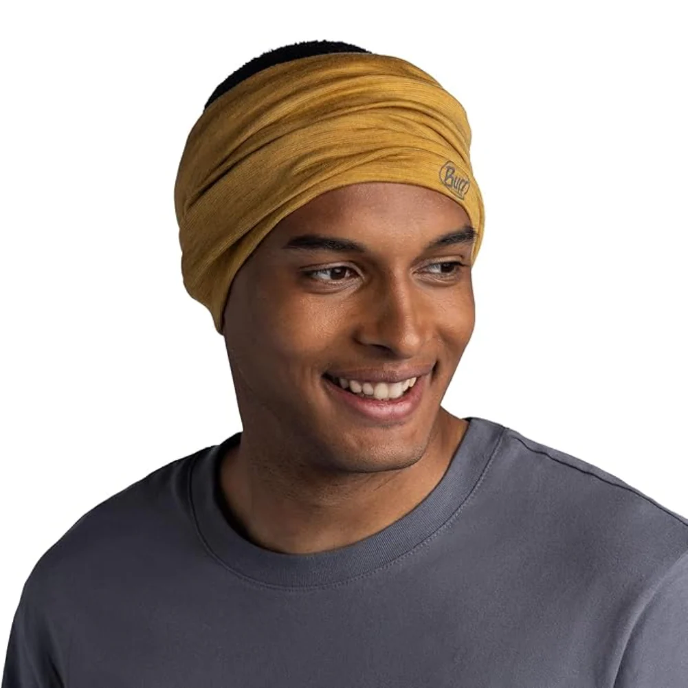 Buff Merino Lightweight Neckwear Multistripes (Maize) - Image 7