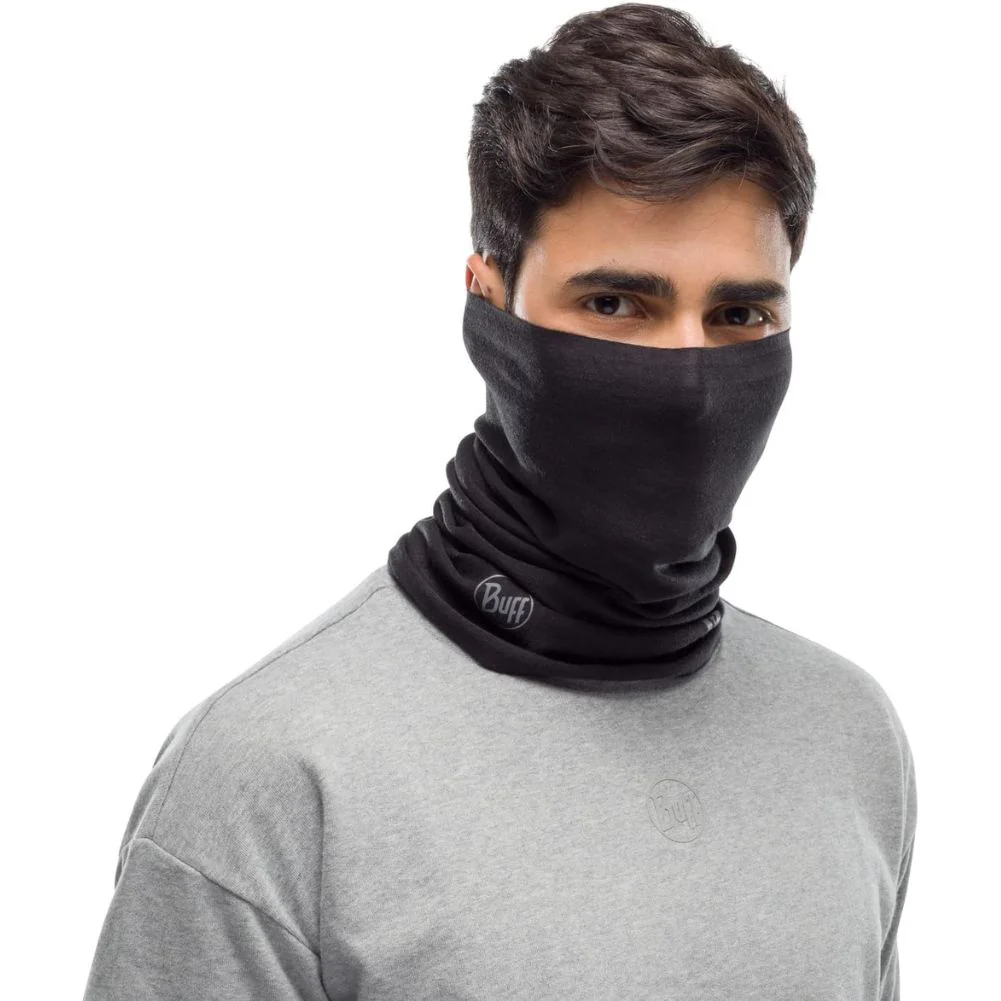 Buff ThermoNet Neckwarmer Face Cover (Solid Black) - Image 3