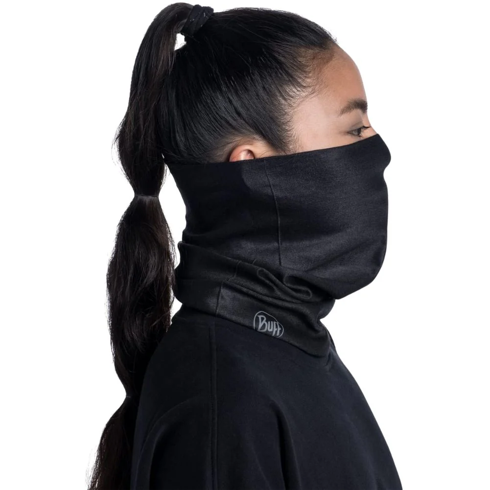 Buff ThermoNet Neckwarmer Face Cover (Solid Black) - Image 6