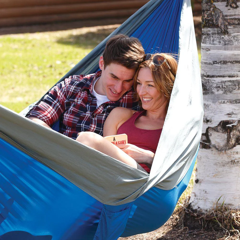 Coghlan Double Parachute Hammock (Blue/Grey) - Image 3