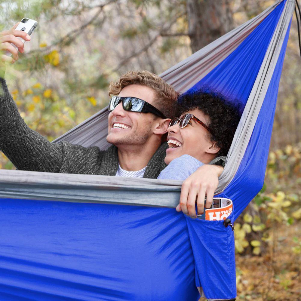 Coghlan Double Parachute Hammock (Blue/Grey) - Image 4