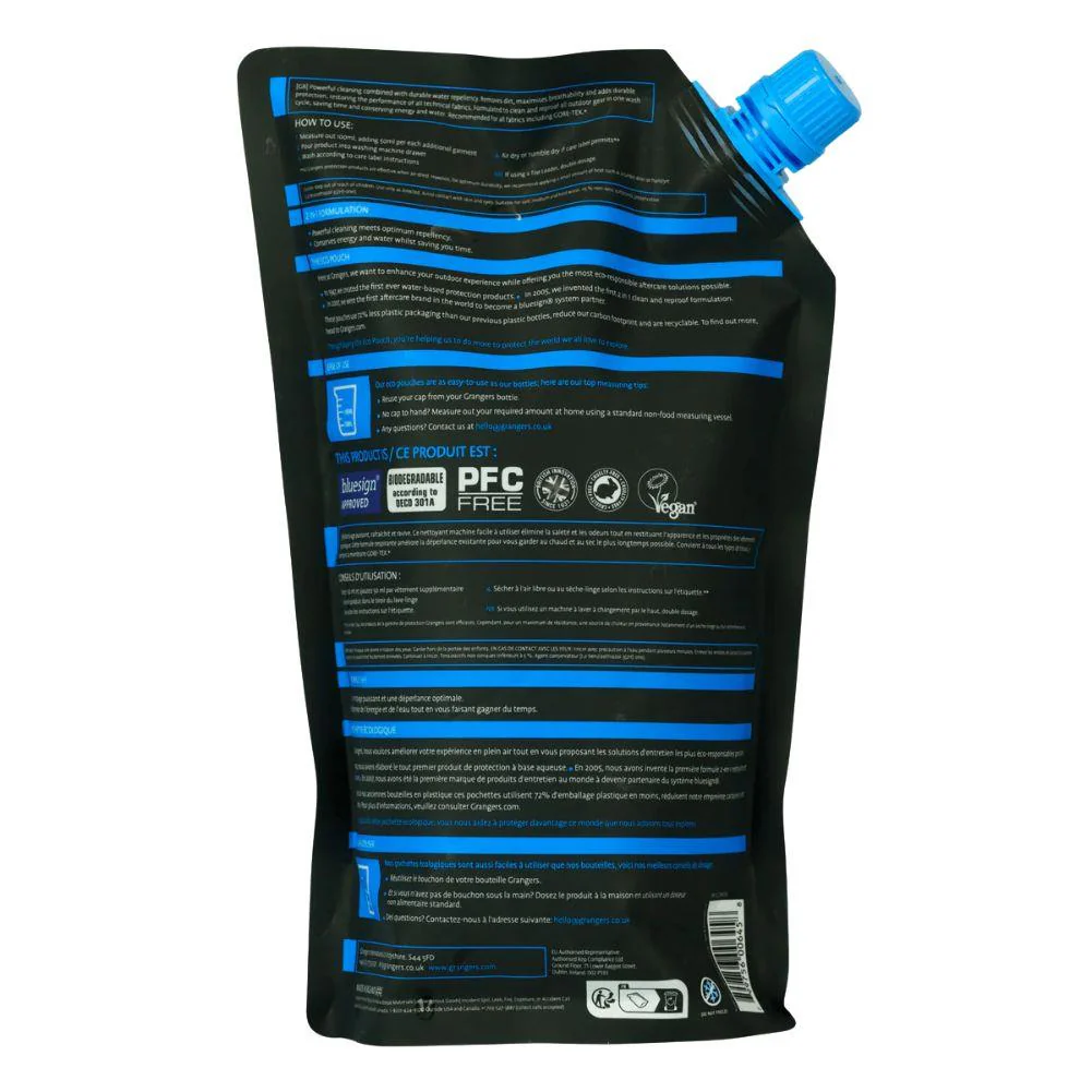 Grangers Wash + Repel Clothing 2 in 1 Eco Pouch 1L Wash-In - Image 2