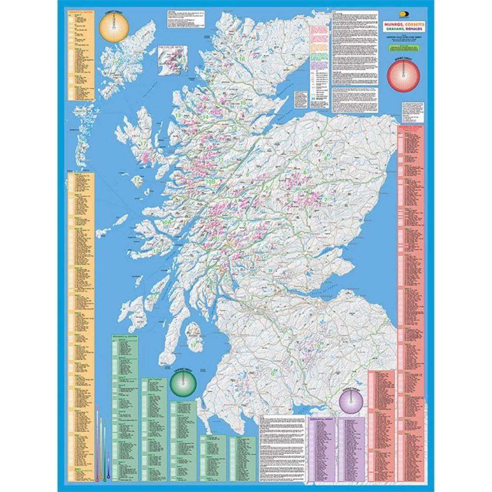 Harvey Munro & Corbett Wall Chart - Including Grahams & Donalds - Image 2