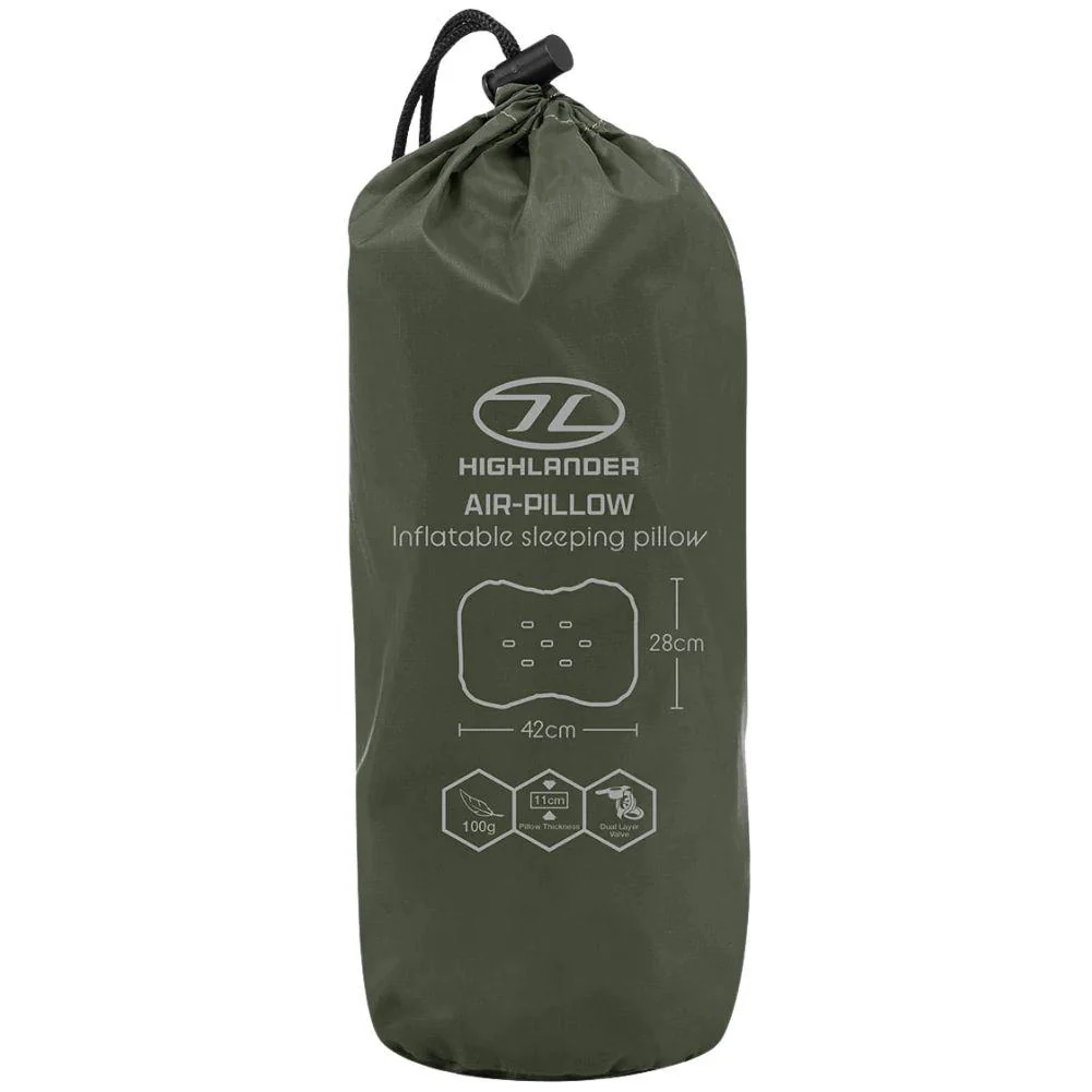 Highlander Nap Pak Camping Air Pillow (Olive) - Image 4