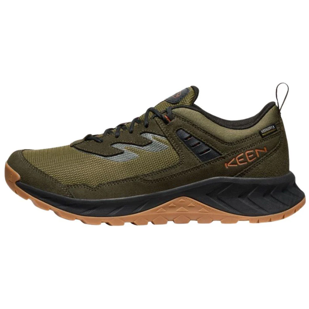 Keen Men’s Hightrail Waterproof Hiking Shoe (Winter Moss/Gold Flame) - Image 2