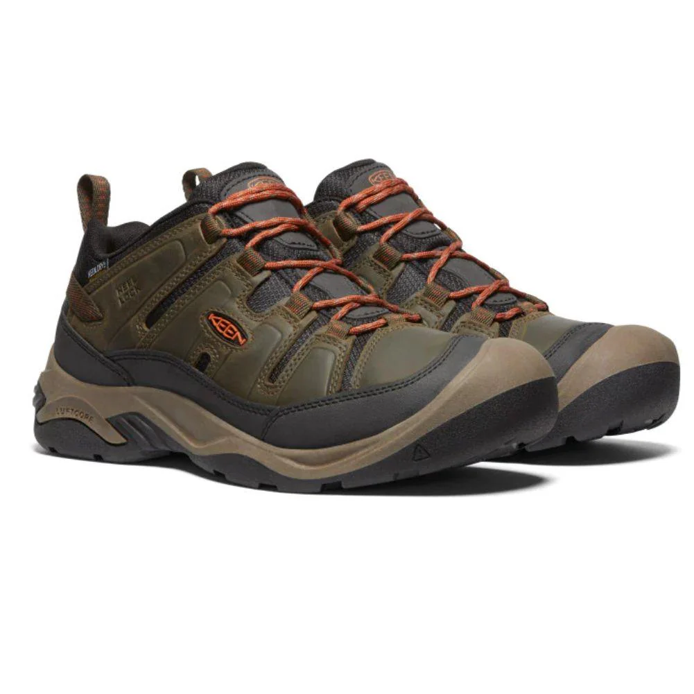 Keen Men's Circadia Waterproof Shoe (Black Olive/Potters Clay) - Image 2