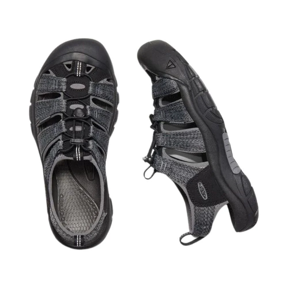 Keen Men's Newport H2 Sandals (Black/Steel Grey) - Image 4