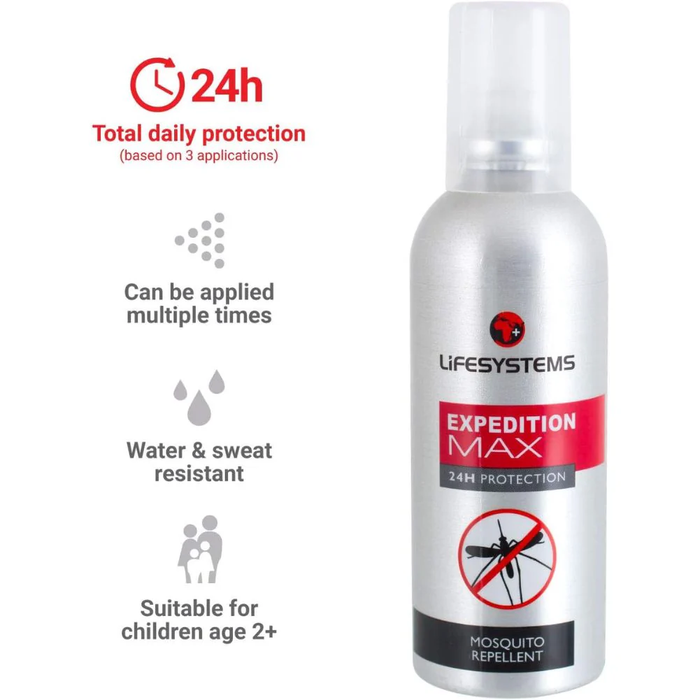 Lifesystems Expedition MAX DEET Mosquito Repellent (100ml) - Image 2
