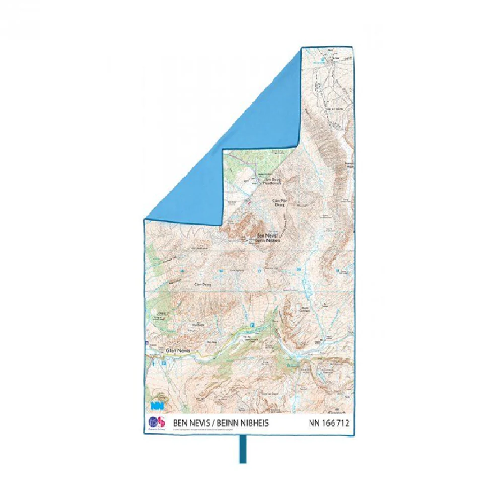 LifeVenture SoftFibre Ordnance Survey Travel Towel - Ben Nevis - Image 2