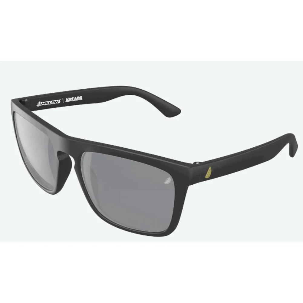Melon Arcade Sunglasses (polarised) Black/Yellow icons/ Blue