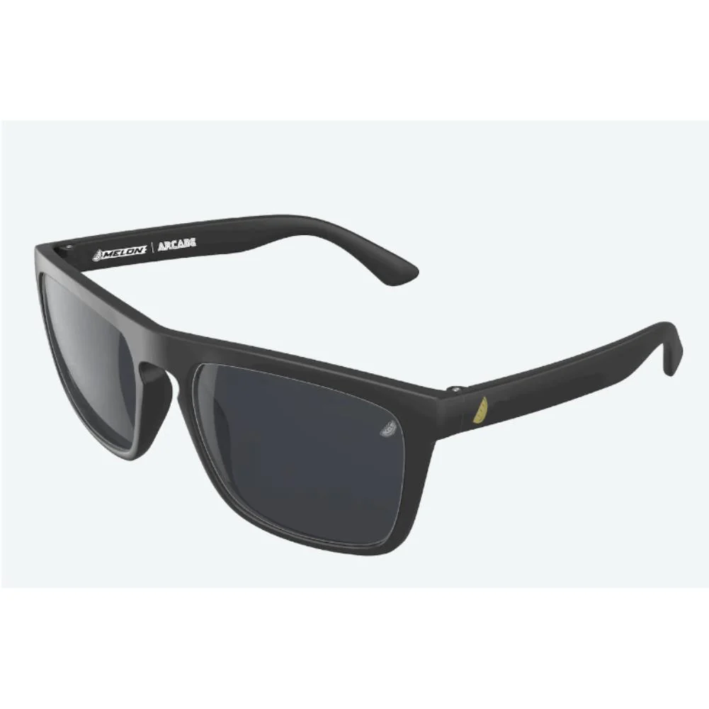Melon Arcade Sunglasses (polarised) Black/Yellow icons/ Blue - Image 2