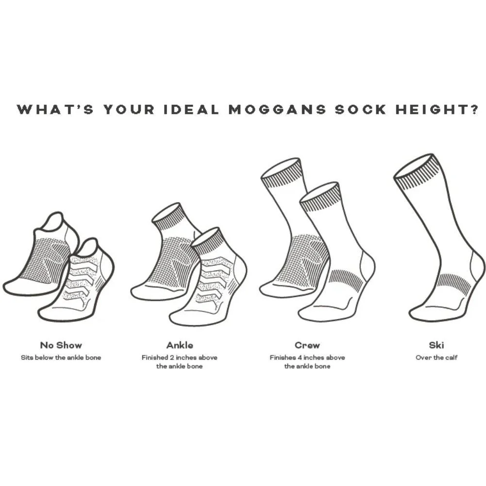 Moggans Intermediate Medium Cushion Ski Socks (Alpine Blue/Grey) - Image 3