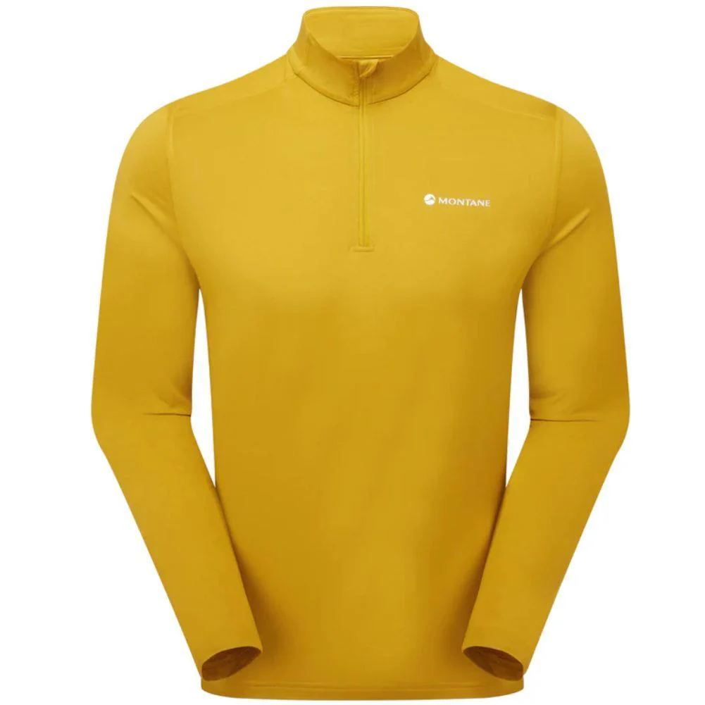 Montane Men's Dart XT Thermal Zip Neck Long Sleeved Top (Ginkgo Gold)
