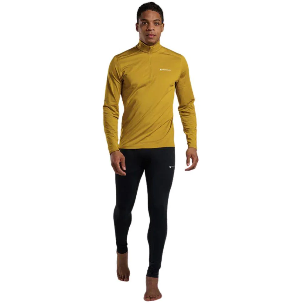 Montane Men's Dart XT Thermal Zip Neck Long Sleeved Top (Ginkgo Gold) - Image 4
