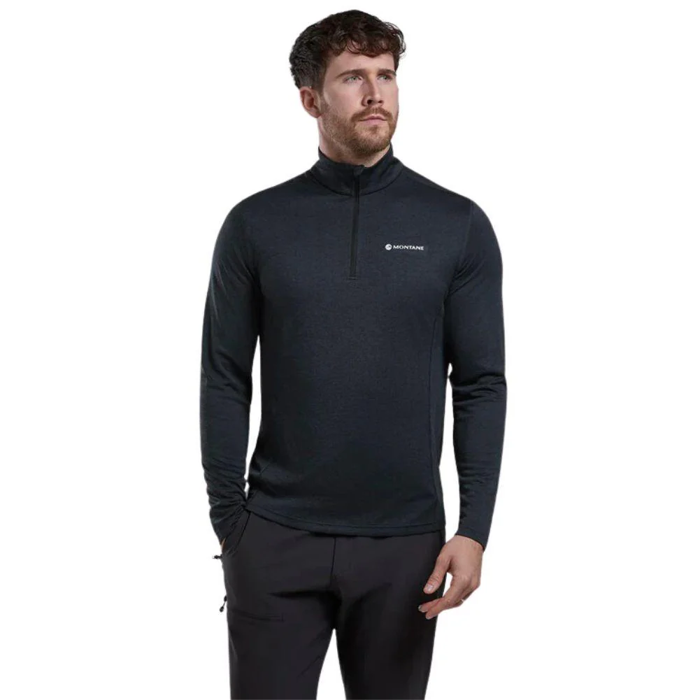 Montane Men's Dart Zip Neck T-Shirt (Black) - Image 2
