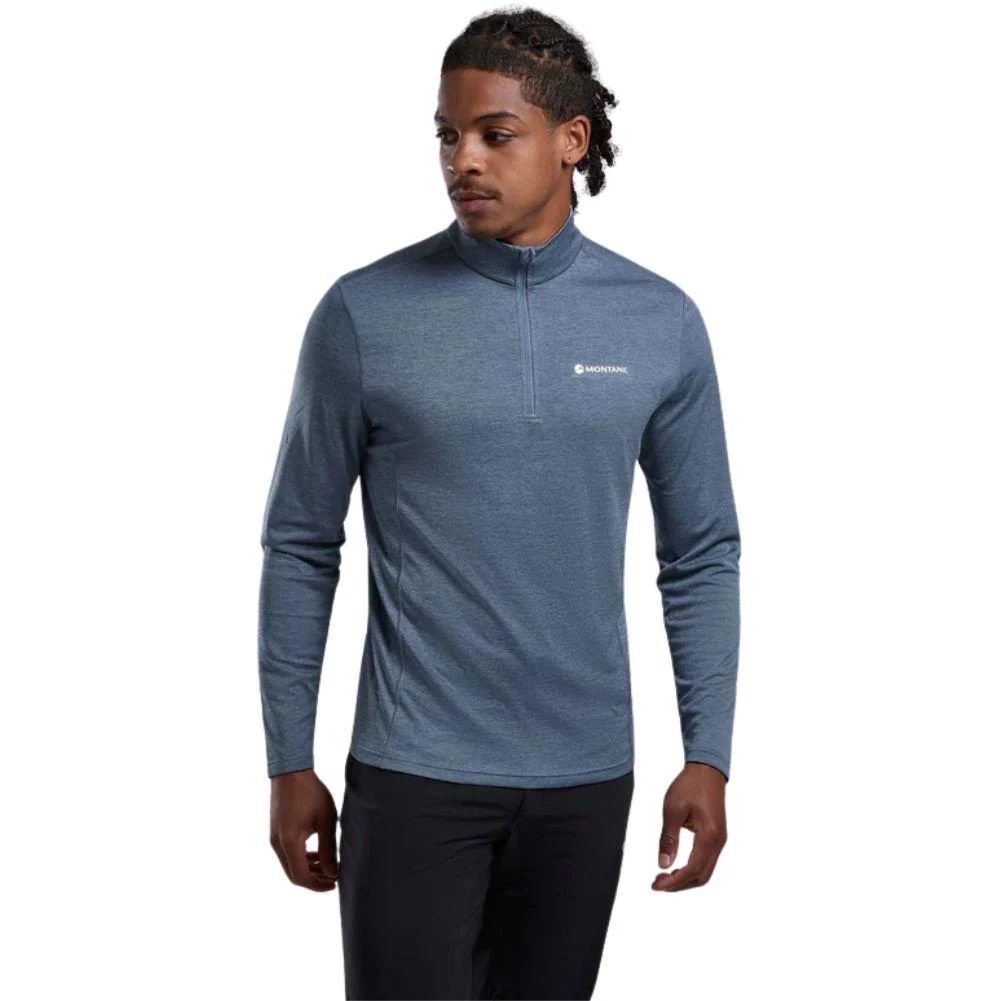 Montane Men's Dart Zip Neck T-Shirt (Stone Blue) - Image 2