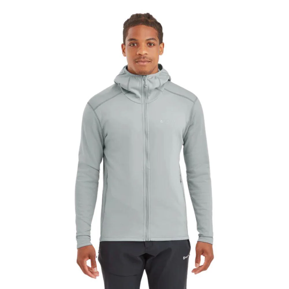 Montane Men's Fury Lite Hooded Fleece Jacket (Pebble Blue) - Image 3