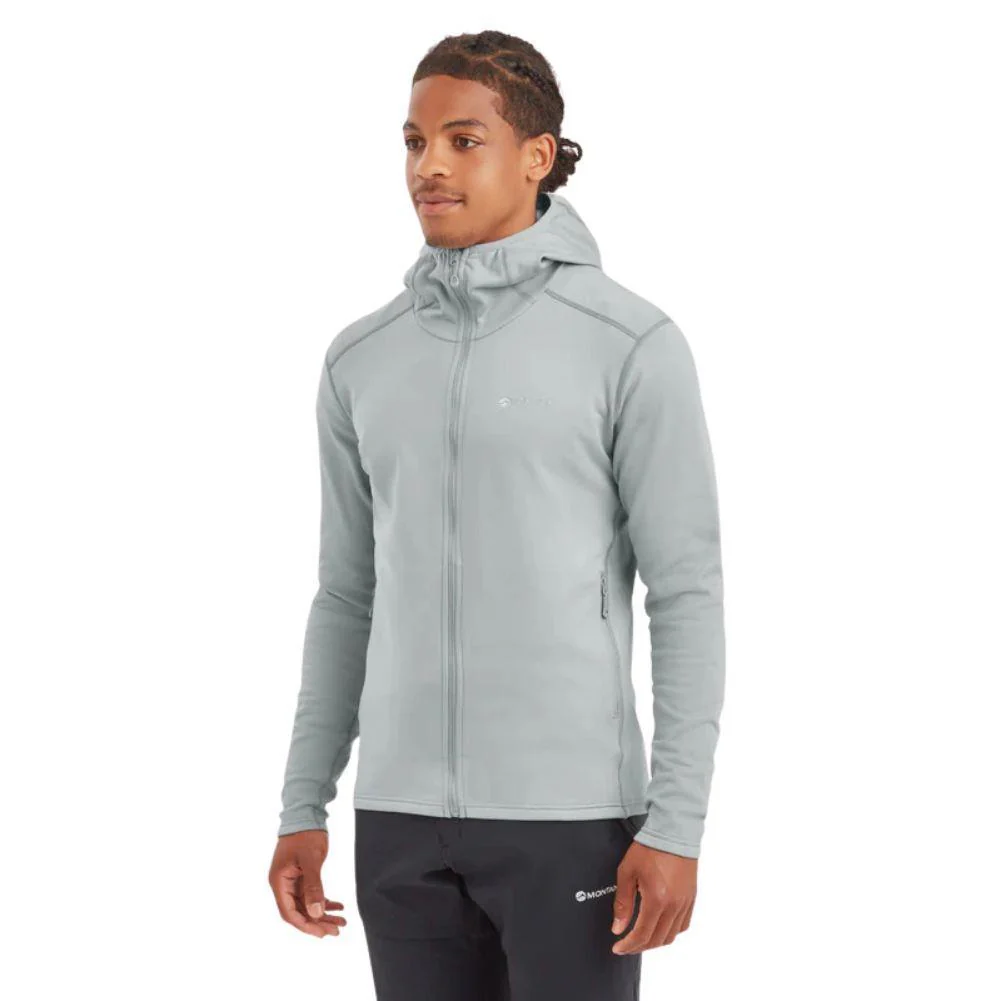 Montane Men's Fury Lite Hooded Fleece Jacket (Pebble Blue) - Image 5