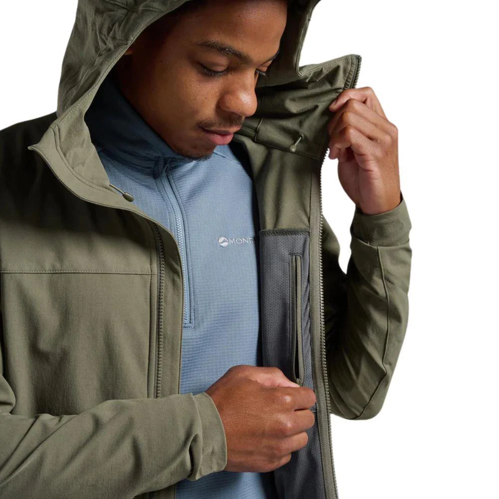 Montane Men's Tenacity Hooded Softshell Jacket (Caper) - Image 8