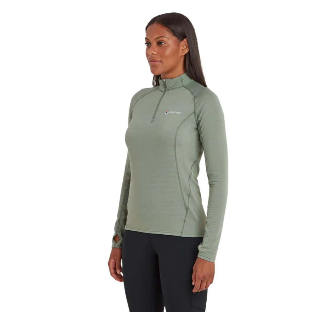 Montane Women's Allez Micro Pull-On Fleece Jacket (Pale Sage) - Image 4