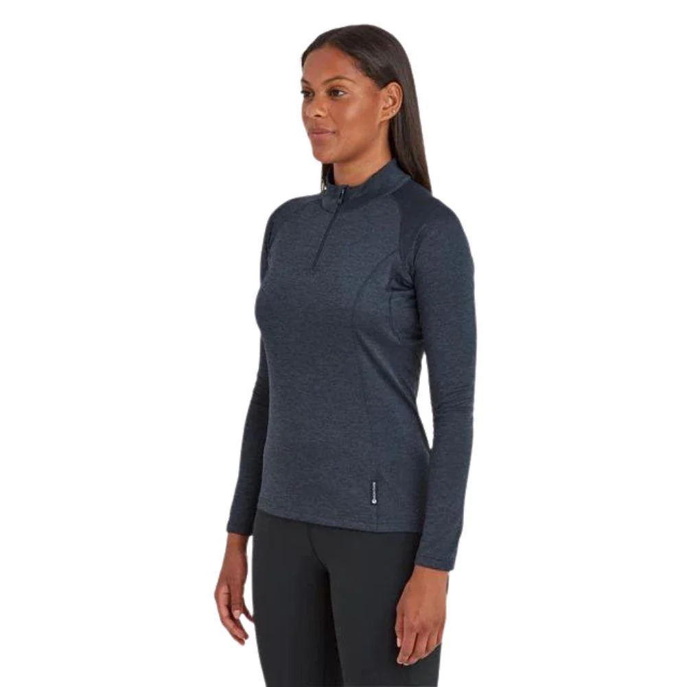 Montane Women's Dart Zip Neck Long Sleeve T-Shirt (Eclipse) - Image 3