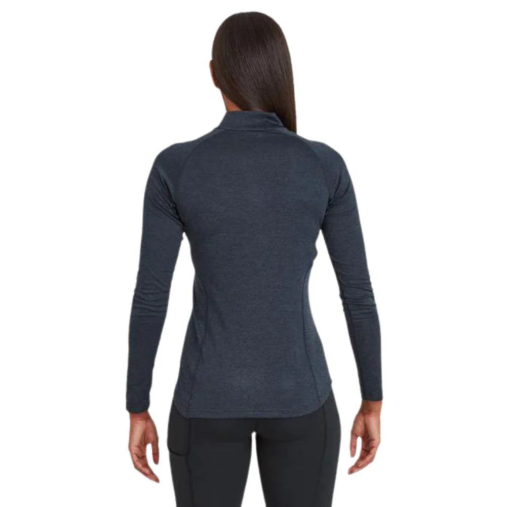 Montane Women's Dart Zip Neck Long Sleeve T-Shirt (Eclipse) - Image 4