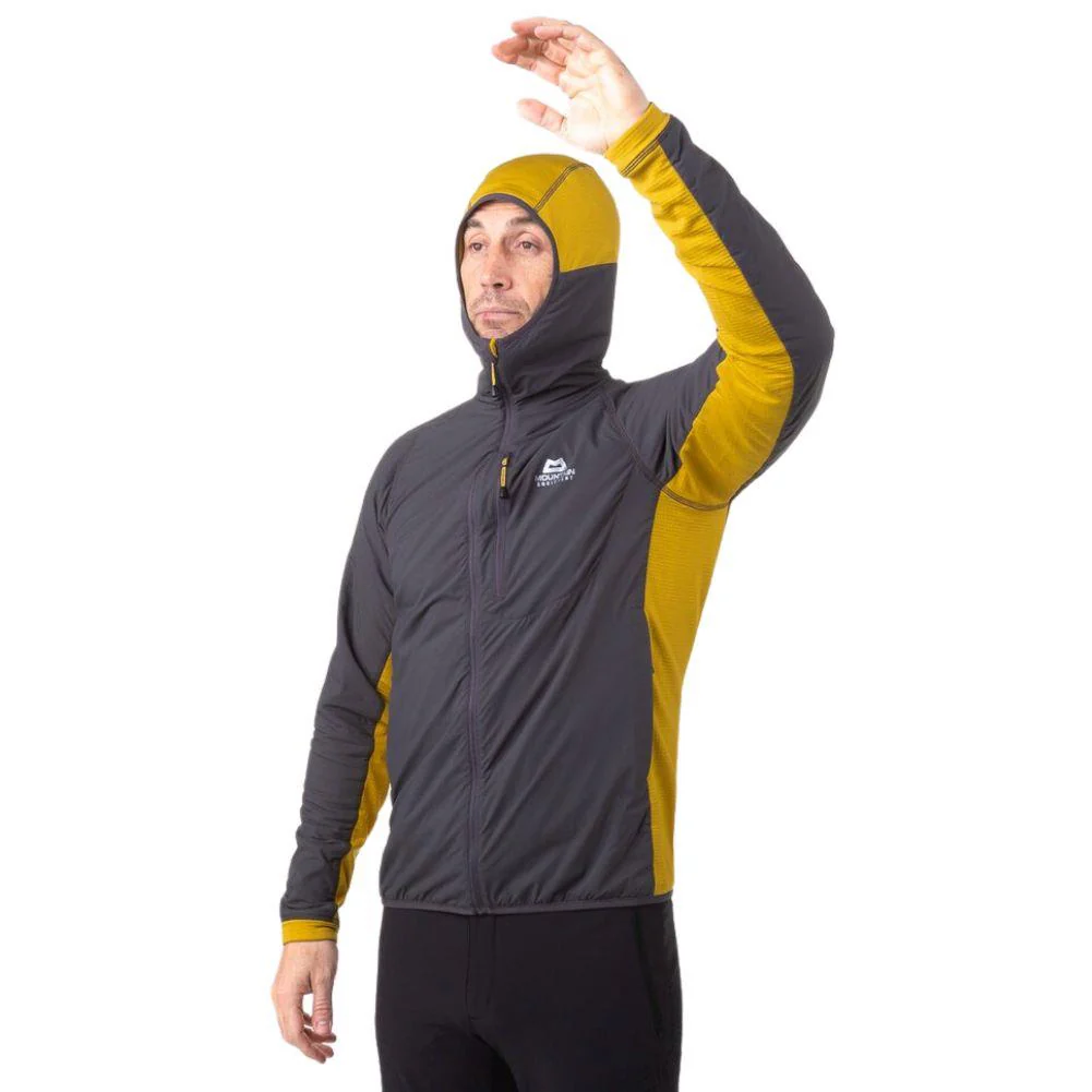Mountain Equipment Mens Switch Pro Hooded Jacket (Anvil Grey/Acid) - Image 4