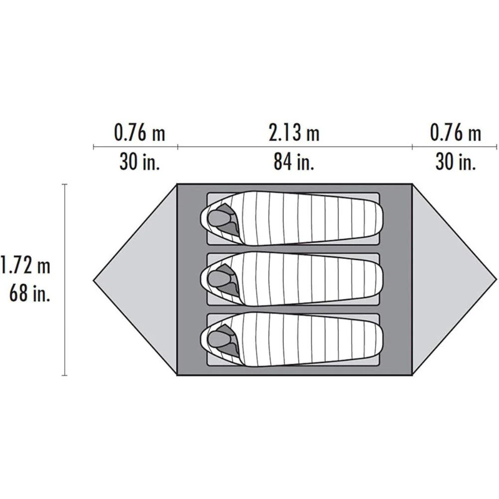 MSR Mutha Hubba NX 3 Person Tent (Grey) - Image 4