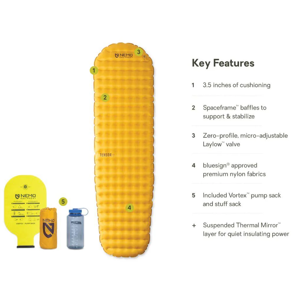 Nemo Equipment Tensor Trail Ultralight Insulated Sleeping Pad (Regular Mummy) - Image 2
