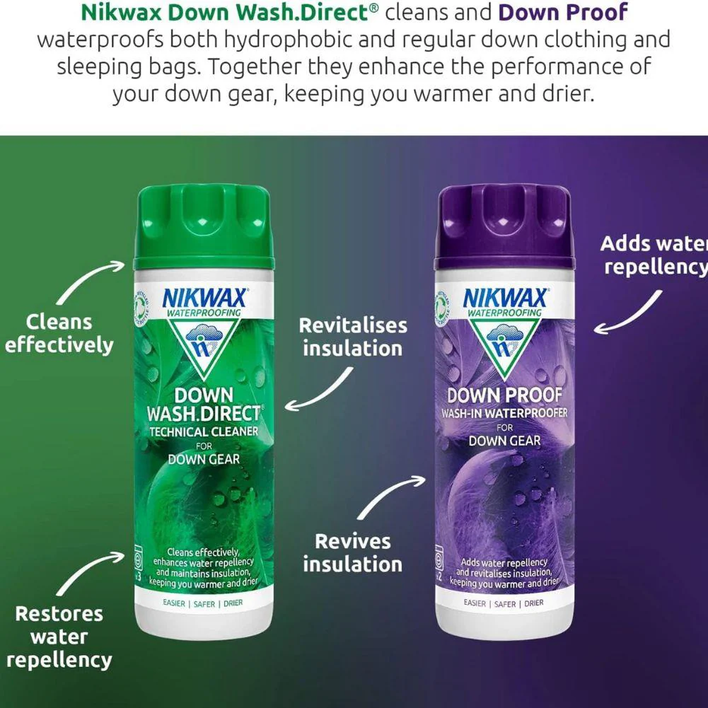 Nikwax Down Wash/Down Proof Twin Pack 300ml - Image 3