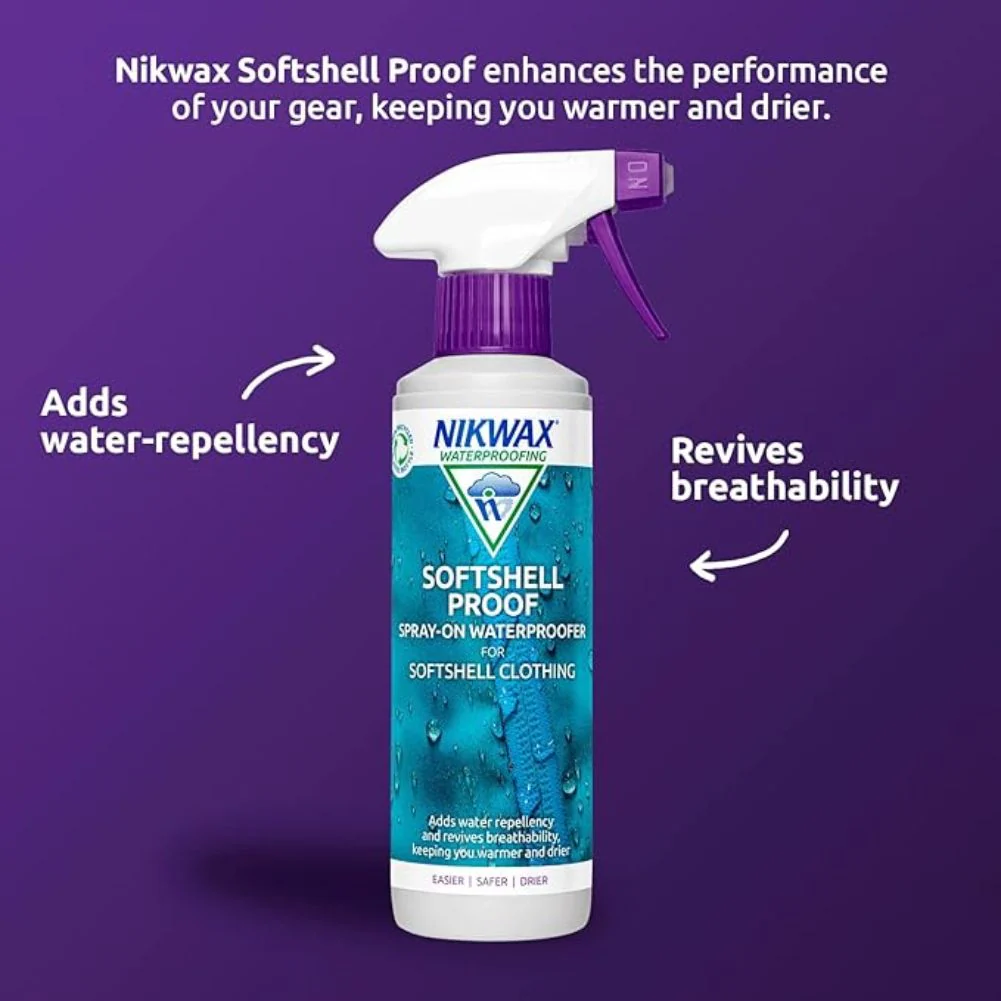 Nikwax Softshell Proof 300ml Spray-On - Image 4