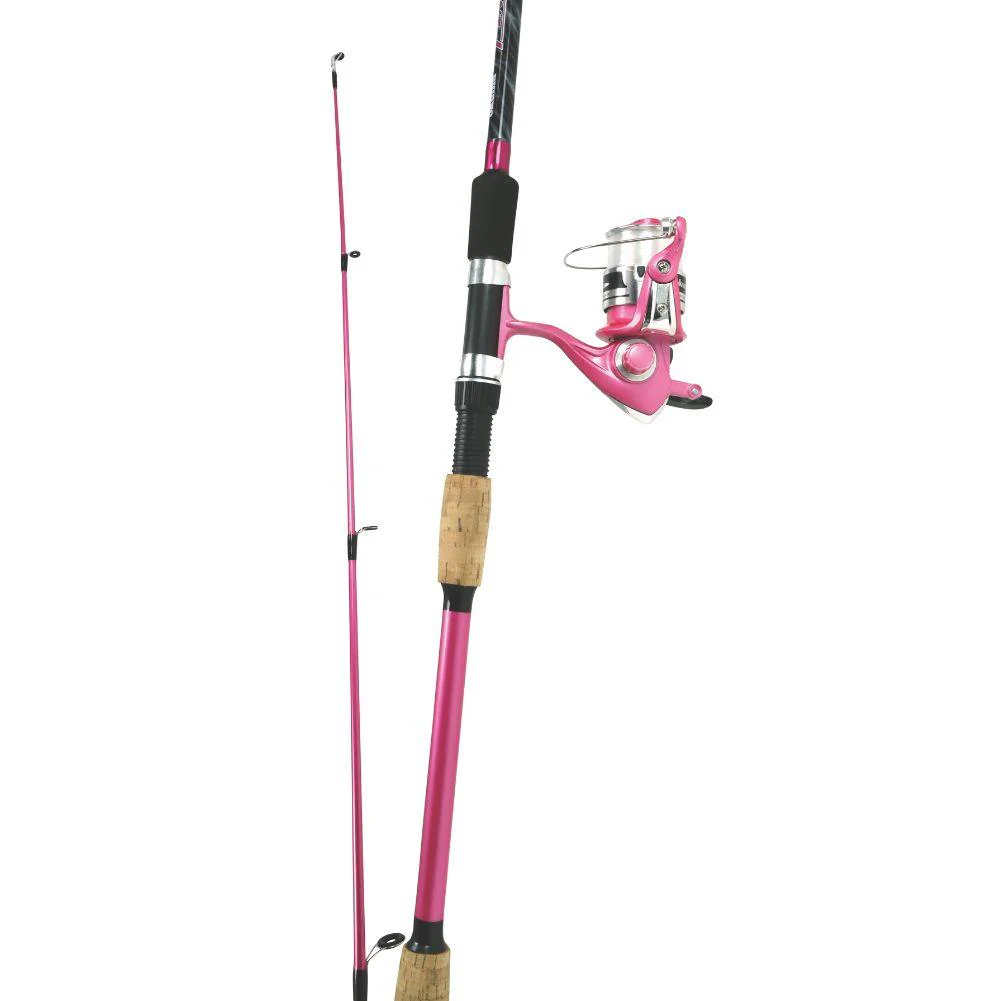 Okuma Fin Chaser "X” Series Fishing Rod Combo - 6’0”/ 183cm (Pink) - Image 2