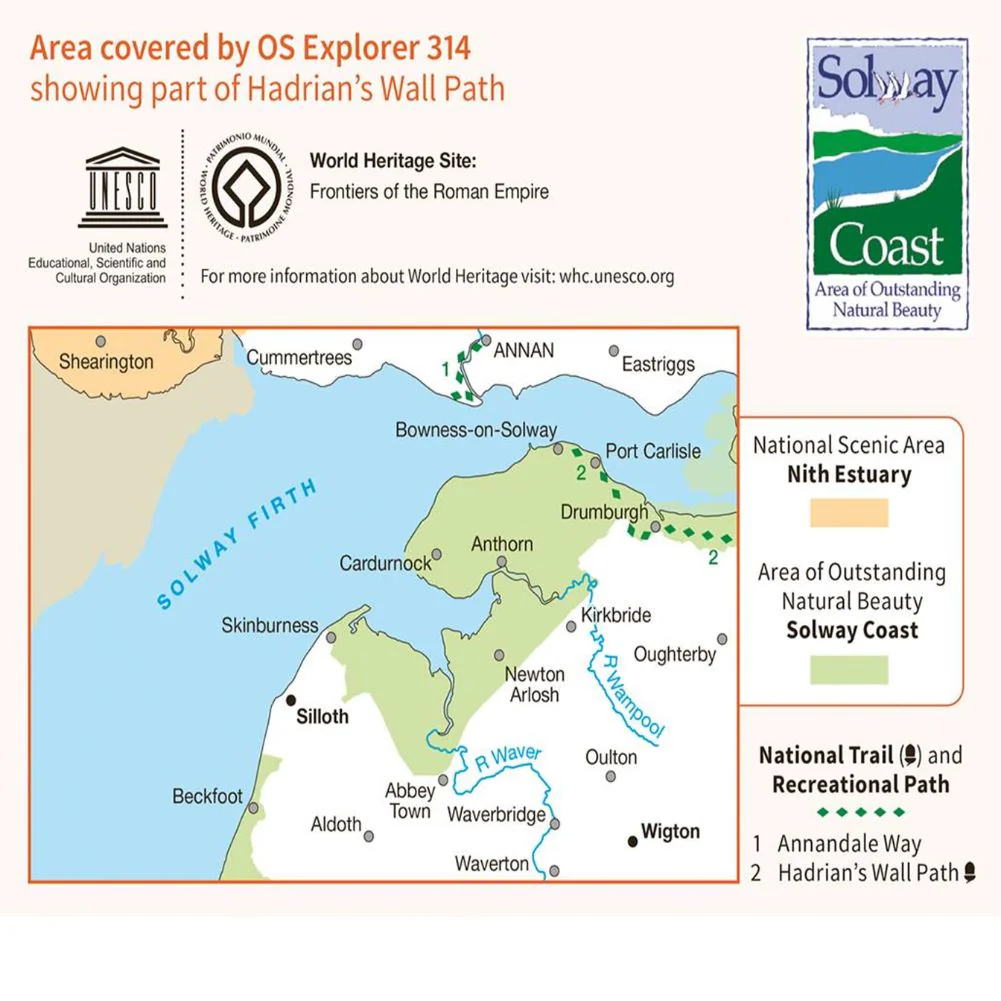 Ordnance Survey Explorer 314 Map Solway Firth - Image 4