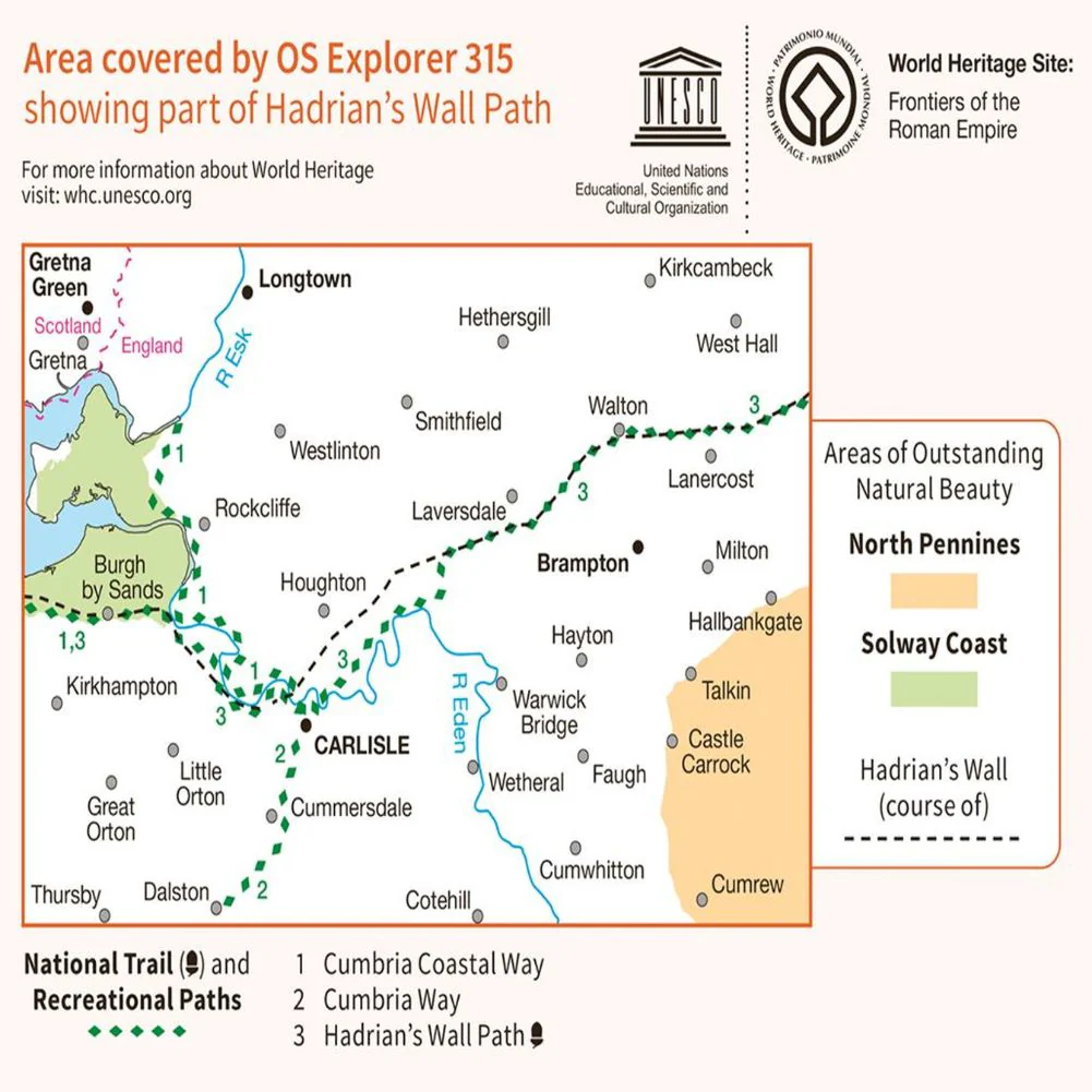 Ordnance Survey Explorer 315 Map Carlisle - Image 4