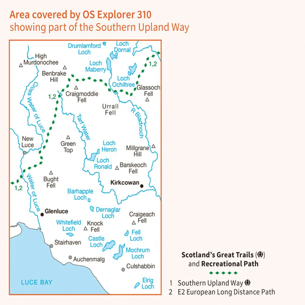 Ordnance Survey Explorer Map 310 Glenluce & Kirkcowan - Image 4
