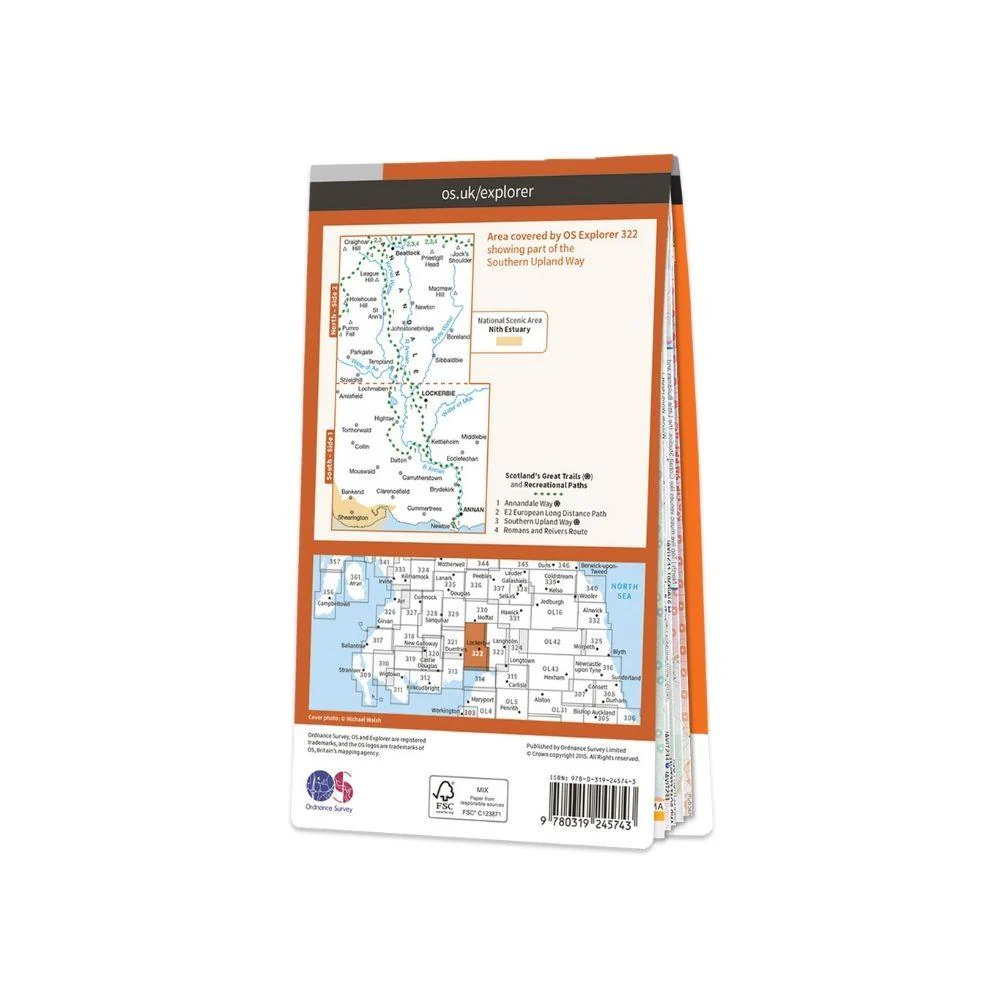 Ordnance Survey Explorer Map 322 Annandale - Image 3